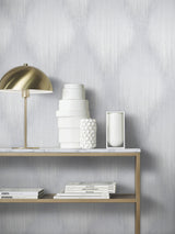 Starfall Grey by Antonina Vella Metallic Ikat Wallpaper – York Designer Series MA35807