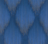 Starfall Sapphire Metallic Ikat Wallpaper by Antonina Vella