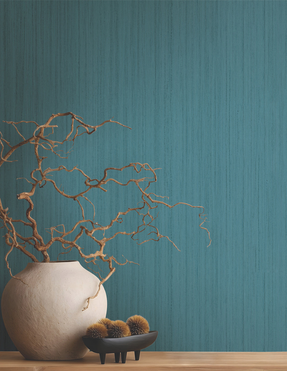 Indra Teal by Antonina Vella Striated Wallpaper – York Designer Series MA35838