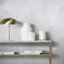 Lumiere Off-White by Antonina Vella Deco Geo Wallpaper – York Designer Series MA35846