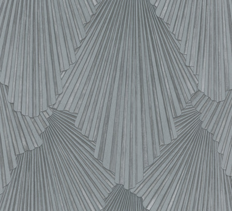 Antonina Vella Lumiere Pewter Deco Geo Wallpaper roll close-up