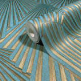 Lumiere Teal by Antonina Vella Deco Geo Wallpaper – York Designer Series MA35850