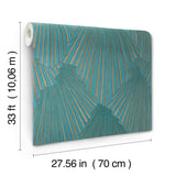 Lumiere Teal by Antonina Vella Deco Geo Wallpaper – York Designer Series MA35850
