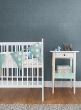 Vava Vinterbla Dark Blue by York Wallcoverings Textured Solid Wallpaper – York Wallcoverings MB16043