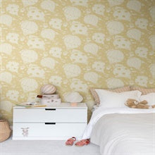 Ballongerna Yellow by York Wallcoverings Whimsical Hot Air Balloon Wallpaper – York Wallcoverings MB29002