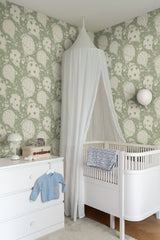 Ballongerna Green by York Wallcoverings Whimsical Hot Air Balloon Wallpaper – York Wallcoverings MB29004