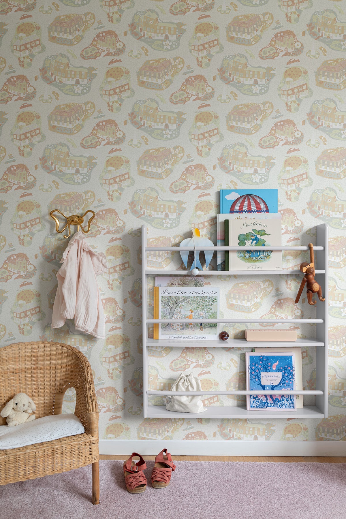 Staden Grey by York Wallcoverings Whimsical Town Novelty Wallpaper – York Wallcoverings MB29007