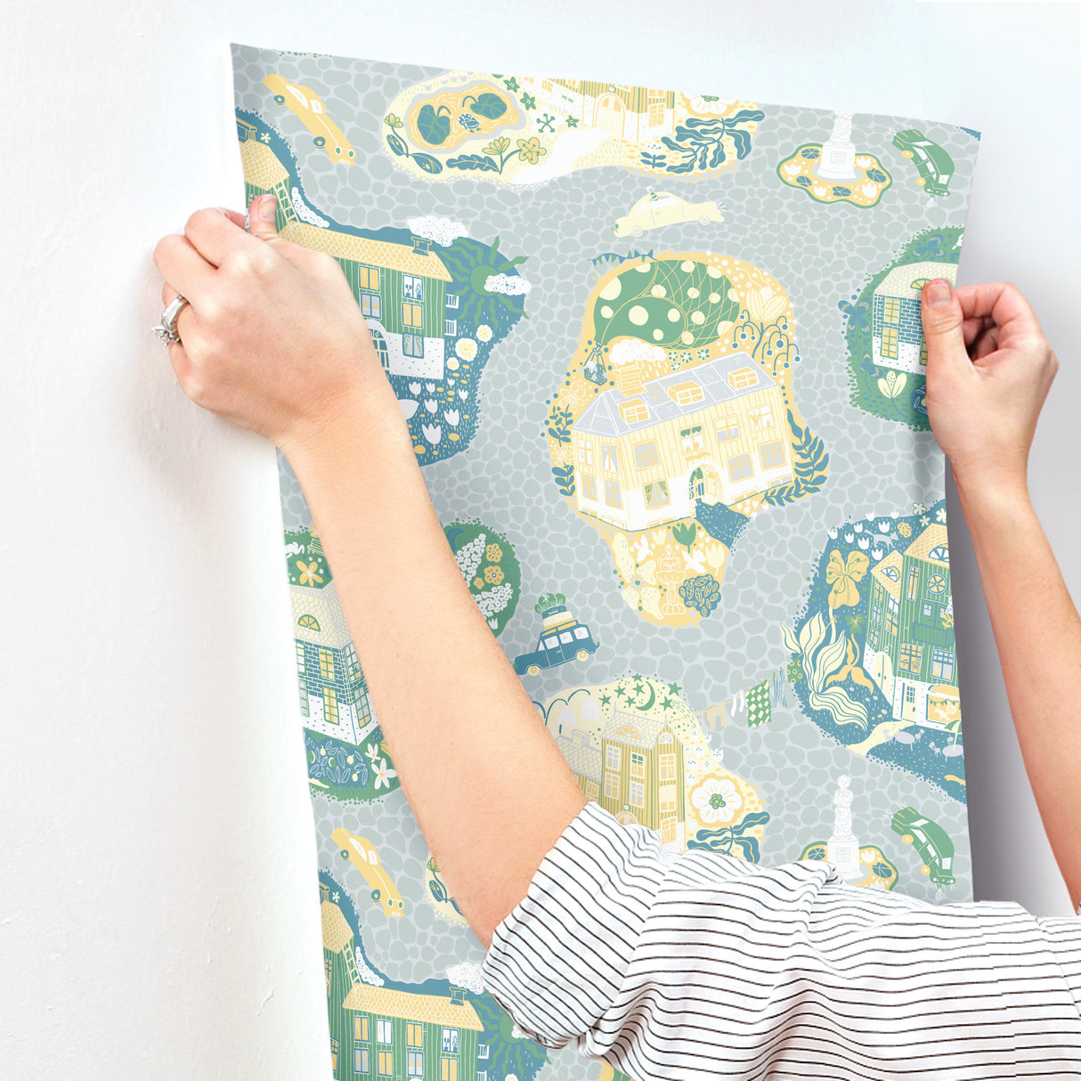 Staden Light Blue by York Wallcoverings Novelty Wallpaper – York Wallcoverings MB29009