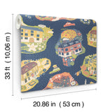 Staden Dark Blue by York Wallcoverings Novelty Wallpaper – York Wallcoverings MB29010