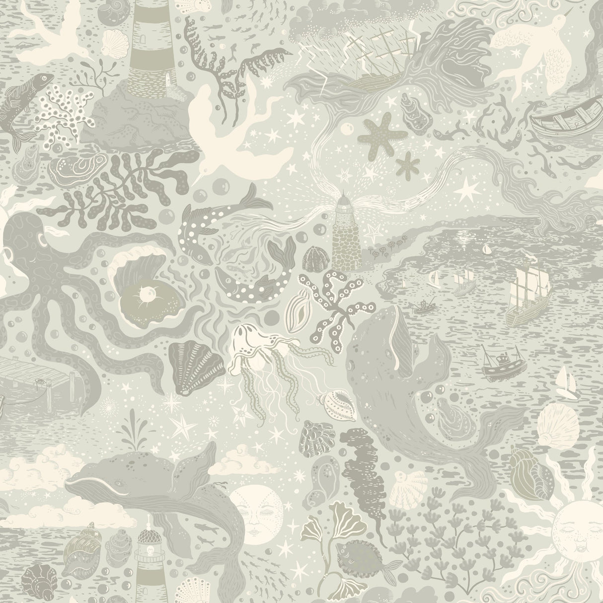 York Wallcoverings MB29017 Havet Light Blue wallpaper roll showing dimensions 20.9 in W x 33 ft L