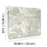 Havet Light Blue by York Wallcoverings Whimsical Sea Animals Wallpaper – York Wallcoverings MB29017