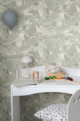 Havet Light Blue by York Wallcoverings Whimsical Sea Animals Wallpaper – York Wallcoverings MB29017