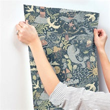 Havet Dark Blue by York Wallcoverings Whimsical Animals & Insects Wallpaper- York Wallcoverings MB29018