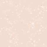 Stjarnhimmel Pink night sky stars wallpaper with whimsical shooting stars and metallic accents