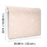 Stjarnhimmel Pink by York Wallcoverings Whimsical Stars Wallpaper – York Wallcoverings MB29020