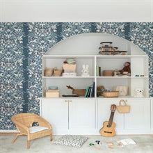 Cirkus Blue by York Wallcoverings Whimsical Circus Animal Wallpaper- York Wallcoverings MB29028