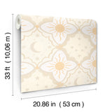 Sol & Mane Tangerine by York Wallcoverings Non Woven Paste the Wall Wallpaper – York Wallcoverings MB29032
