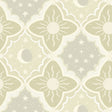 Sol & Mane Green celestial wallpaper with suns, moons, and stars by York Wallcoverings