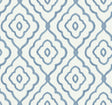 Seabrook Designs Seaside Ogee wallpaper in Blue Oasis with coastal ogee pattern