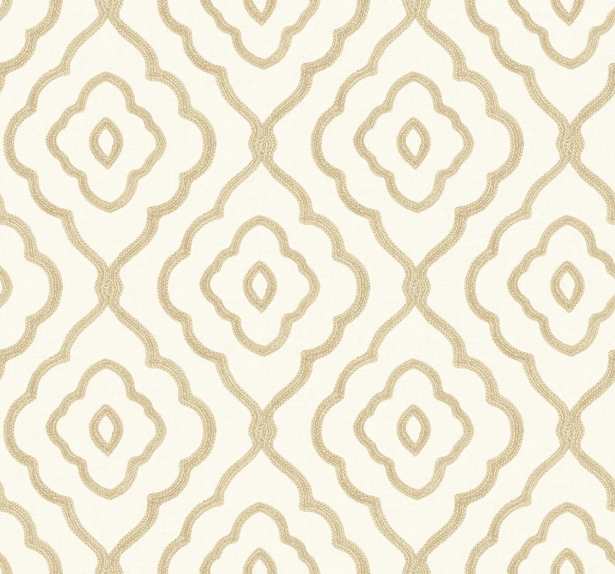 Seabrook Designs Seaside Ogee wallpaper in Sand Dunes (beige ogee)