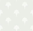 Soft off-white Fleur de Lis wallpaper pattern in a coastal style, Summer Fan in White Sands