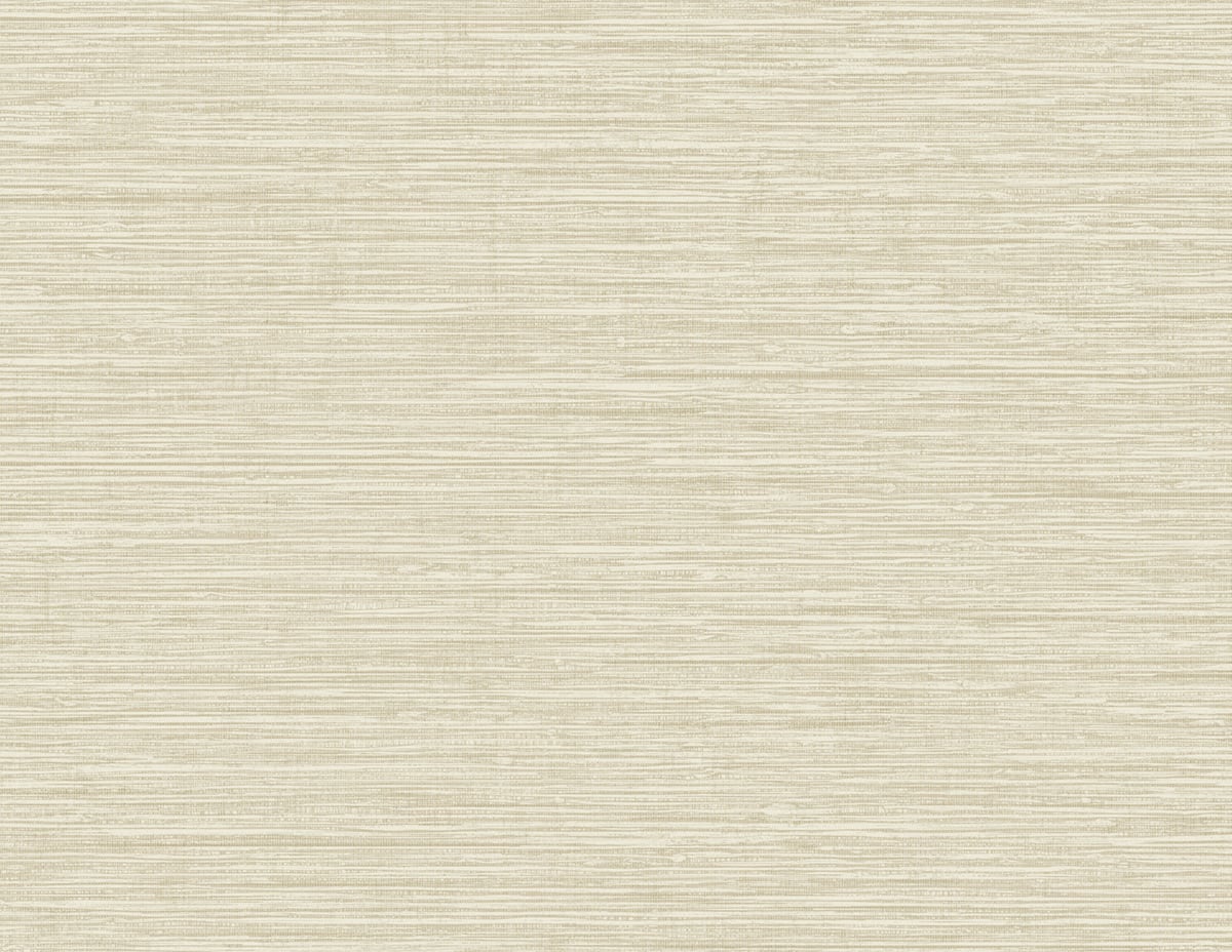 Beige faux grasscloth wallpaper with subtle woven texture, Nautical Twine Stringcloth in Sand Dunes by Seabrook Designs.