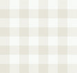 Sand dune beige and off-white picnic plaid wallpaper pattern with a soft matte look.