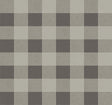 Picnic Plaid wallpaper in Black Sands featuring a large-scale grey and charcoal plaid pattern