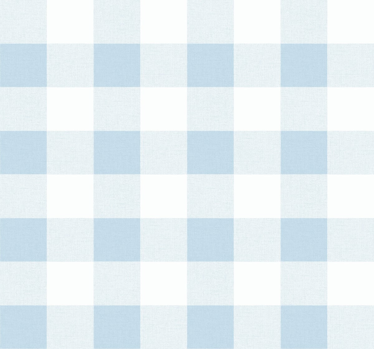 Picnic Plaid wallpaper in Blue Oasis with a classic gingham-style check pattern