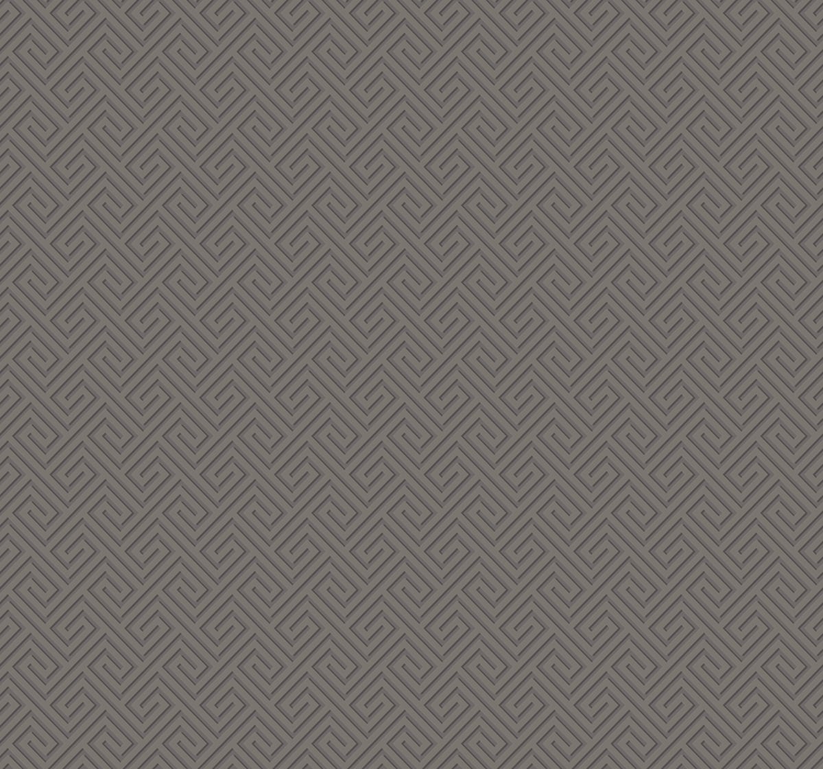 Beach Keys Black Sands Greek key geometric wallpaper in grey and charcoal