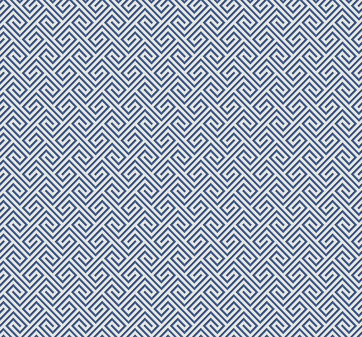 Beach Keys Greek key wallpaper in coastal blue