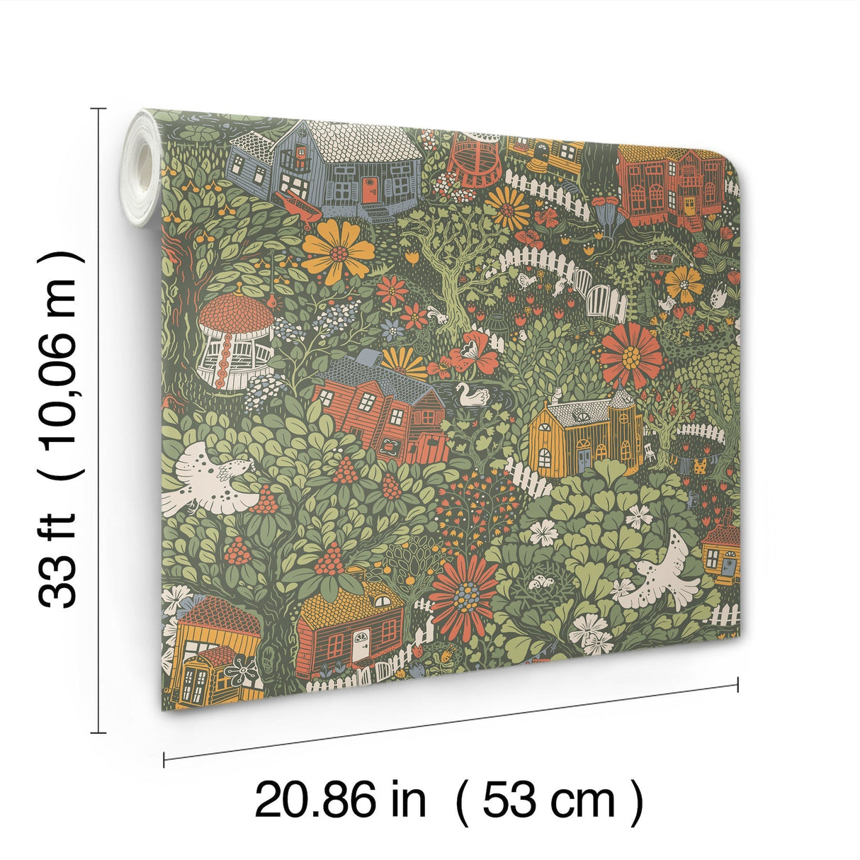 Bygga Bo Dark Green by York Wallcoverings Novelty Non Woven Wallpaper – York Wallcoverings MB63003