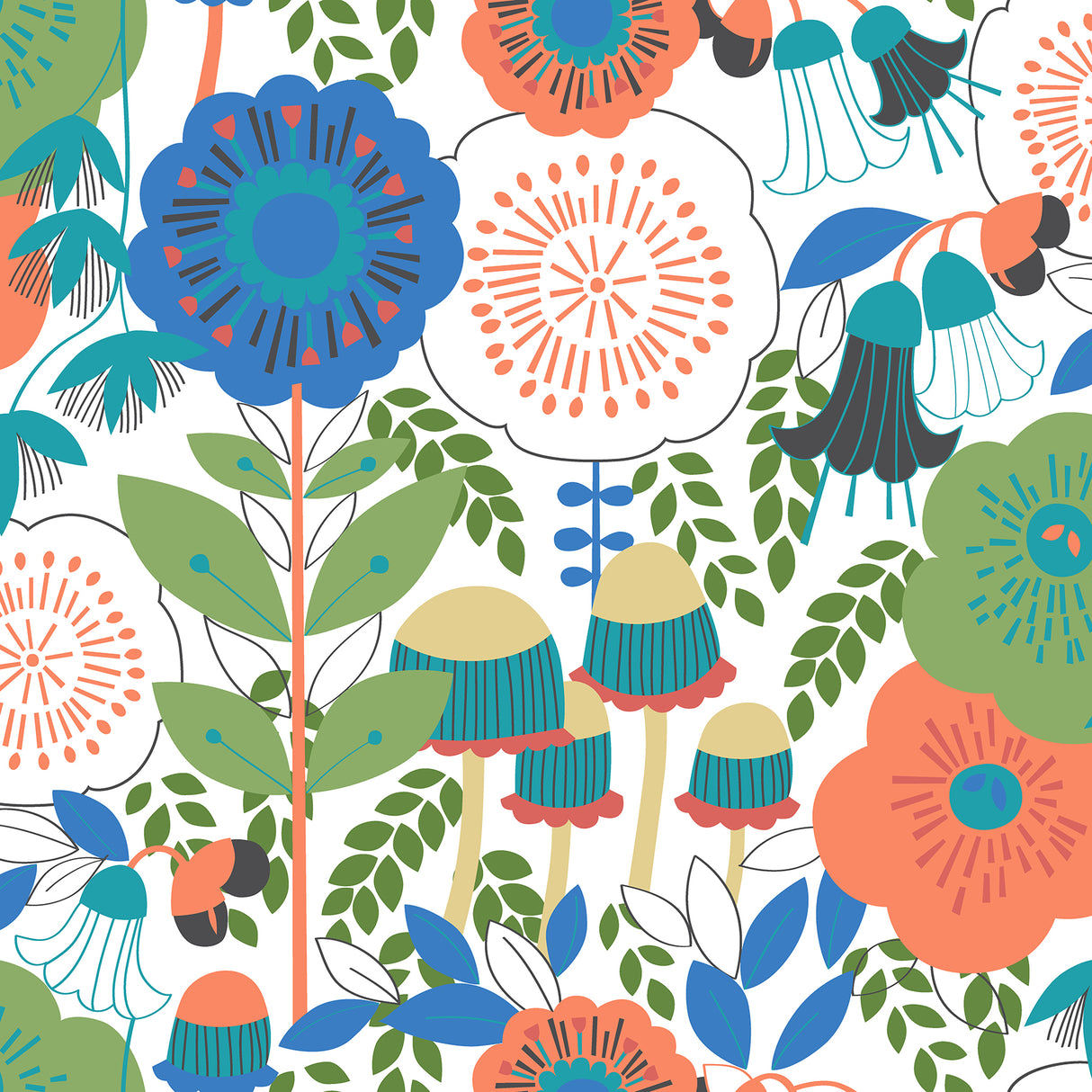 Dream Garden Off White Peel & Stick Wallpaper by Megan Carter x NuWallpaper - MCS6396