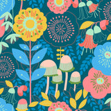 Dream Garden Teal Peel and Stick Wallpaper by NuWallpaper - MCS6397