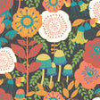 Dream Garden Dark Brown Peel & Stick Wallpaper by NuWallpaper - MCS6398