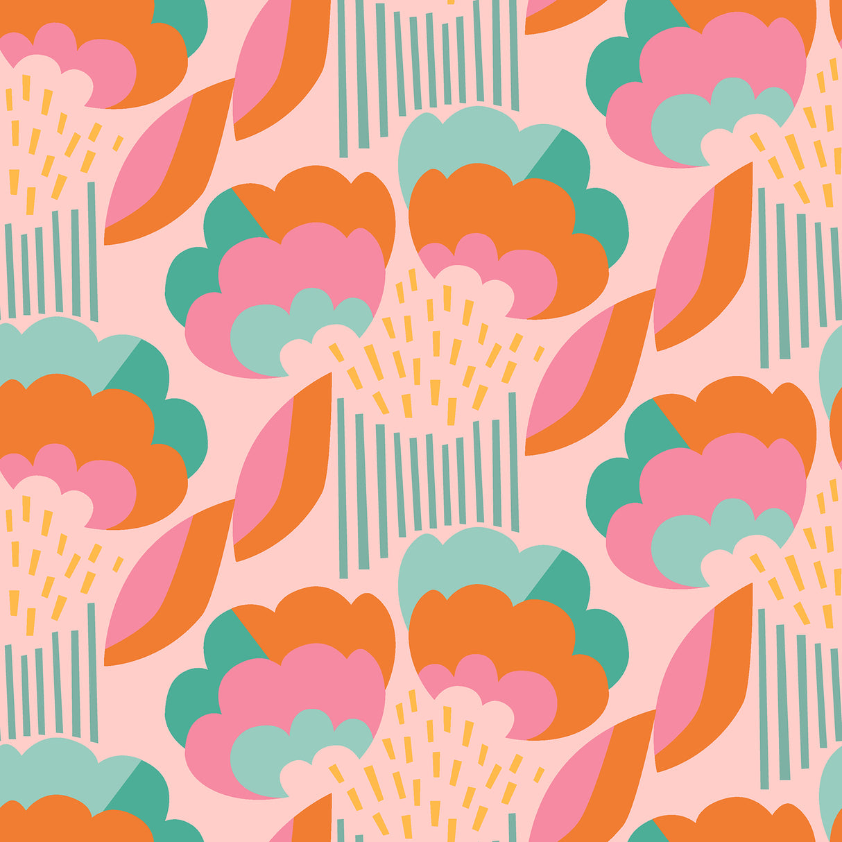 Retro Esme Pink Peel and Stick Wallpaper by NuWallpaper x Megan Carter - MCS6401