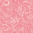 Jeani Pink Peel and Stick Wallpaper by NuWallpaper featuring whimsical retro-inspired botanical floral linework design by Megan Carter - MCS6404