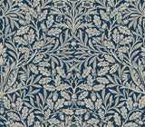 Acorn Indigo Peel and Stick Wallpaper by WallPops Morris and Co. - MCS6586
