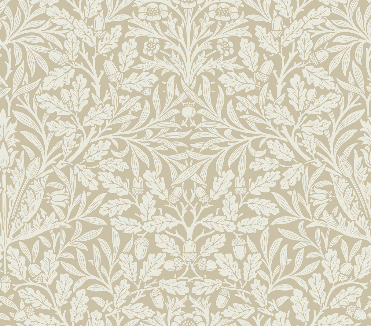 Acorn Wheat Peel and Stick Wallpaper by WallPops Morris and Co. - MCS6589
