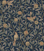 Bird and Pomegranate Indigo Peel and Stick Wallpaper by WallPops x Morris and Co. - MCS6590