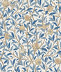 Bird and Pomegranate Woad Peel and Stick Wallpaper by WallPops x Morris and Co. - MCS6591