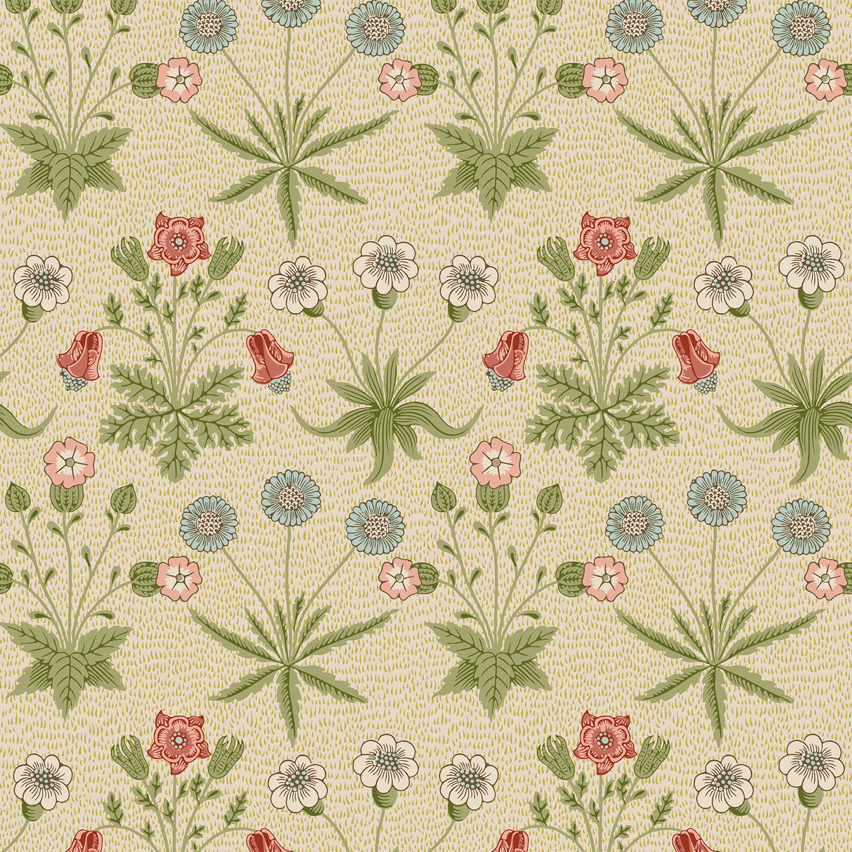 Daisy Fennel and Rose Peel and Stick Wallpaper by WallPops Morris and Co. - MCS6594