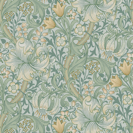 Golden Lily Sea Glass Peel and Stick Wallpaper by WallPops Morris and Co. - MCS6599
