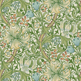 Golden Lily Boughs Green Peel and Stick Wallpaper by WallPops Morris and Co MCS6601