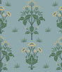 Meadow Sweet Woad and Forest Peel and Stick Wallpaper by WallPops Morris and Co. - MCS6604