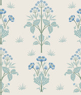 Meadow Sweet Chalk and Wedgwood Peel and Stick Wallpaper by WallPops Morris and Co - MCS6605
