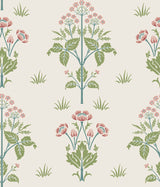Meadow Sweet Cotton and Rose Peel and Stick Wallpaper by WallPops Morris and Co - MCS6606