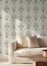 Meadow Sweet Cotton and Rose by WallPops Morris & Co Arts and Crafts Botanical Traditional Peel and Stick Wallpaper Roll - MCS6606