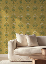 Meadow Sweet Saffron and Thyme by WallPops x Morris & Co. Traditional Arts & Crafts Botanical Floral Peel and Stick Wallpaper - MCS6607