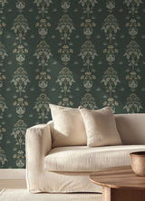 Meadow Sweet Bayleaf and Manilla WallPops Morris and Co. Traditional Botanical Peel and Stick Wallpaper - MCS6608